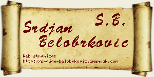 Srđan Belobrković vizit kartica